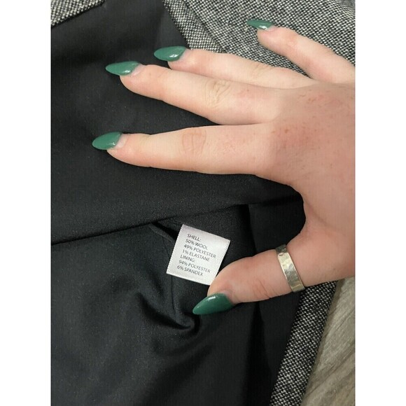 Saks Fifth Avenue Womens Black Label Cropped Jacket Size 6  Wool Blend Blazer A2 - Picture 6 of 7